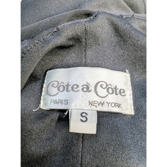 Vintage Côte à Côte Paris New York Black Sleeveless Low Back Maxi Dress Size S - Picture 6 of 7